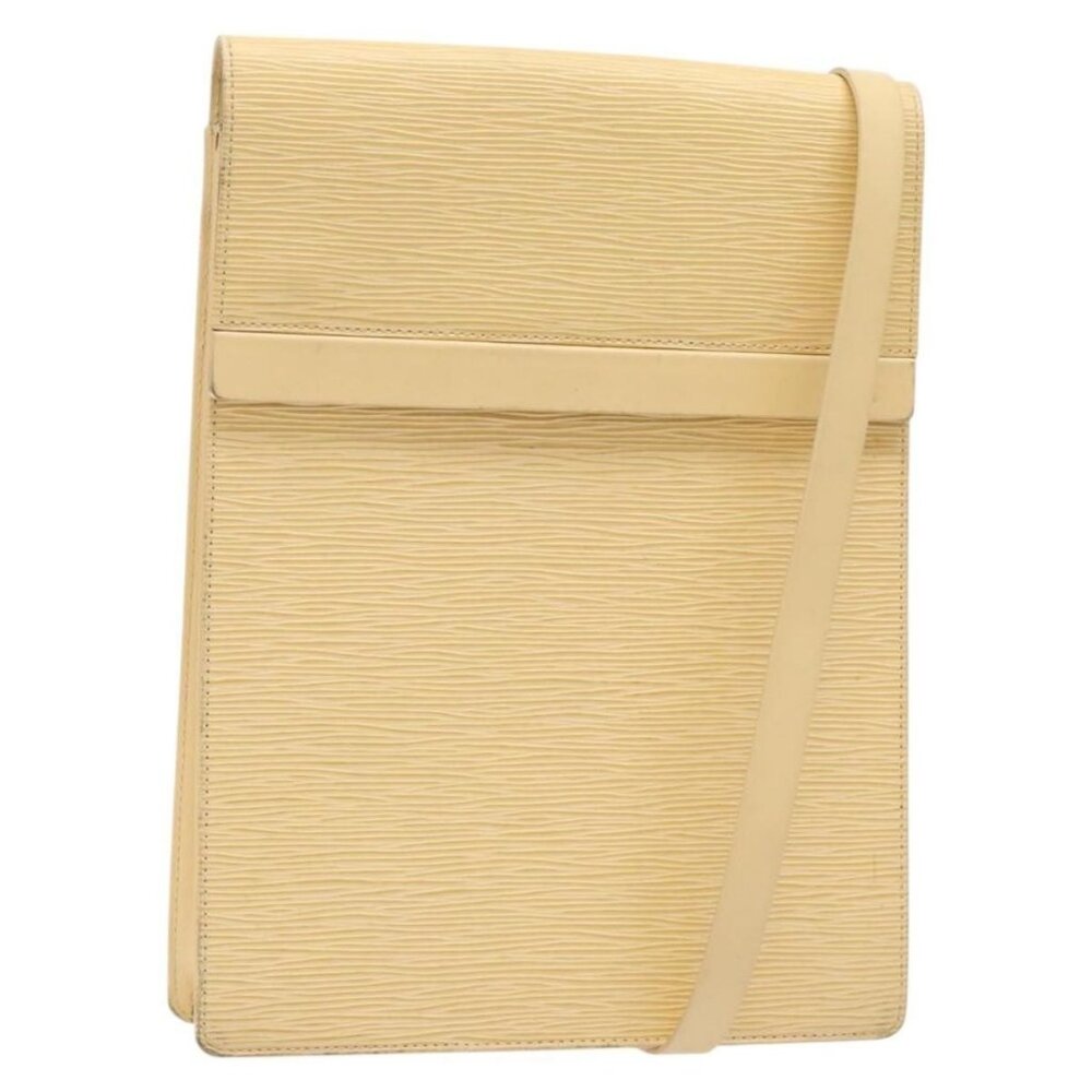 Authentic LOUIS VUITTON Epi Ramatuelle Shoulder Bag Cream Vanilla M5247A LV